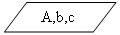 -: :   A,b,c