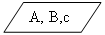 Блок-схема: данные: A, B,c